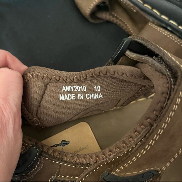 Jousen Men's Hiking Sandals Size 10 Arch Support Casual Genuine Leather - Picture 5 of 6